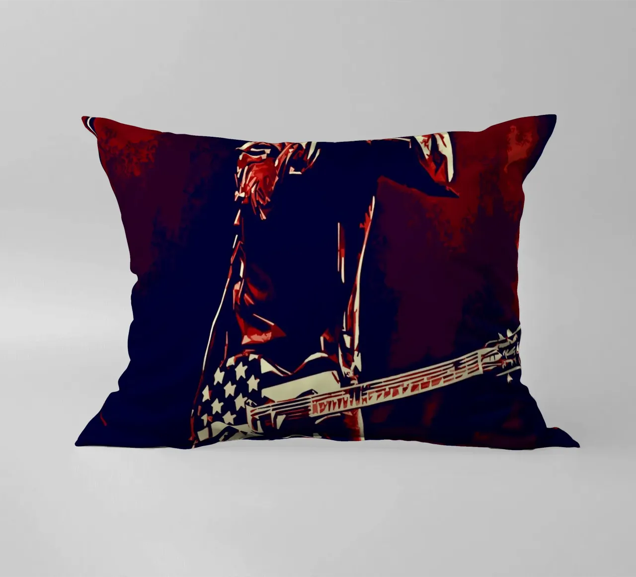 Billie Joe Armstrong green day music band Art decorative cushion by music soul