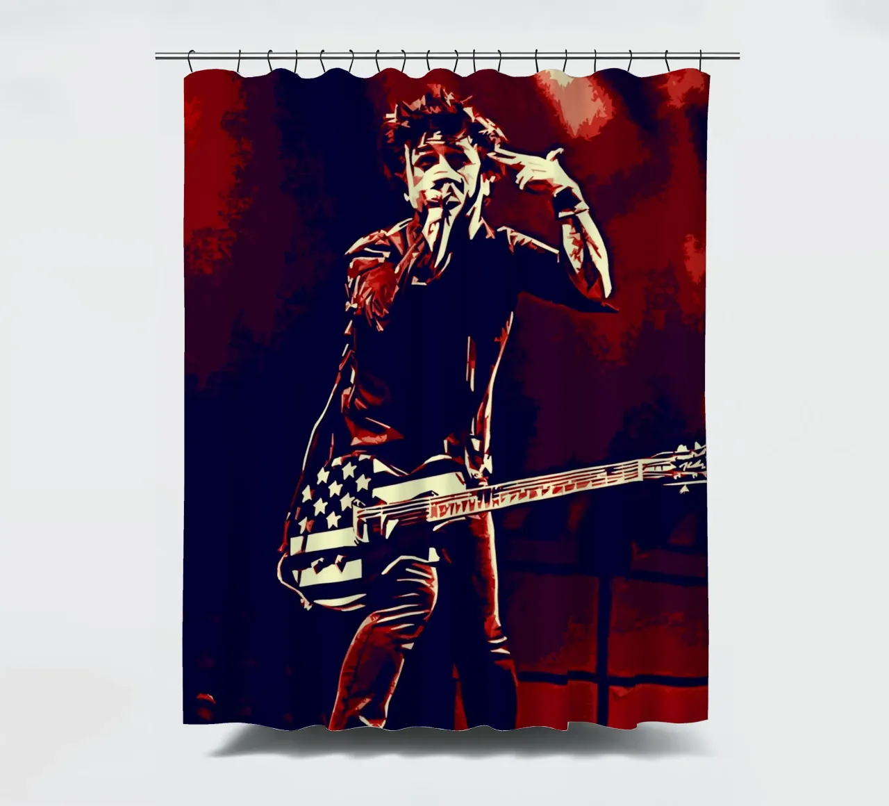 Billie Joe Armstrong green day music band Art shower curtain by music soul