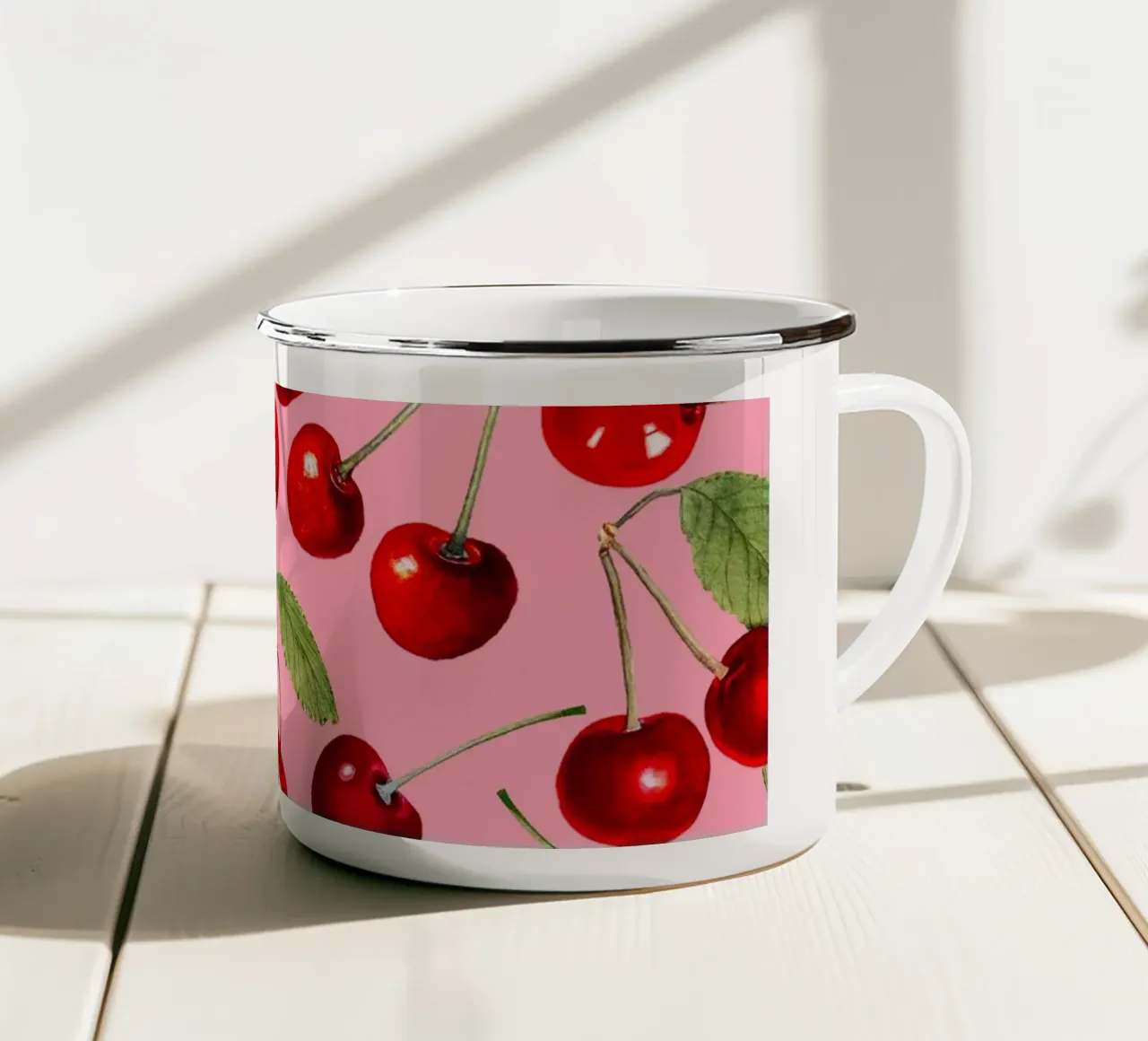 SWEET CHERRY II tazza in smalto da burcukorkmazyurek