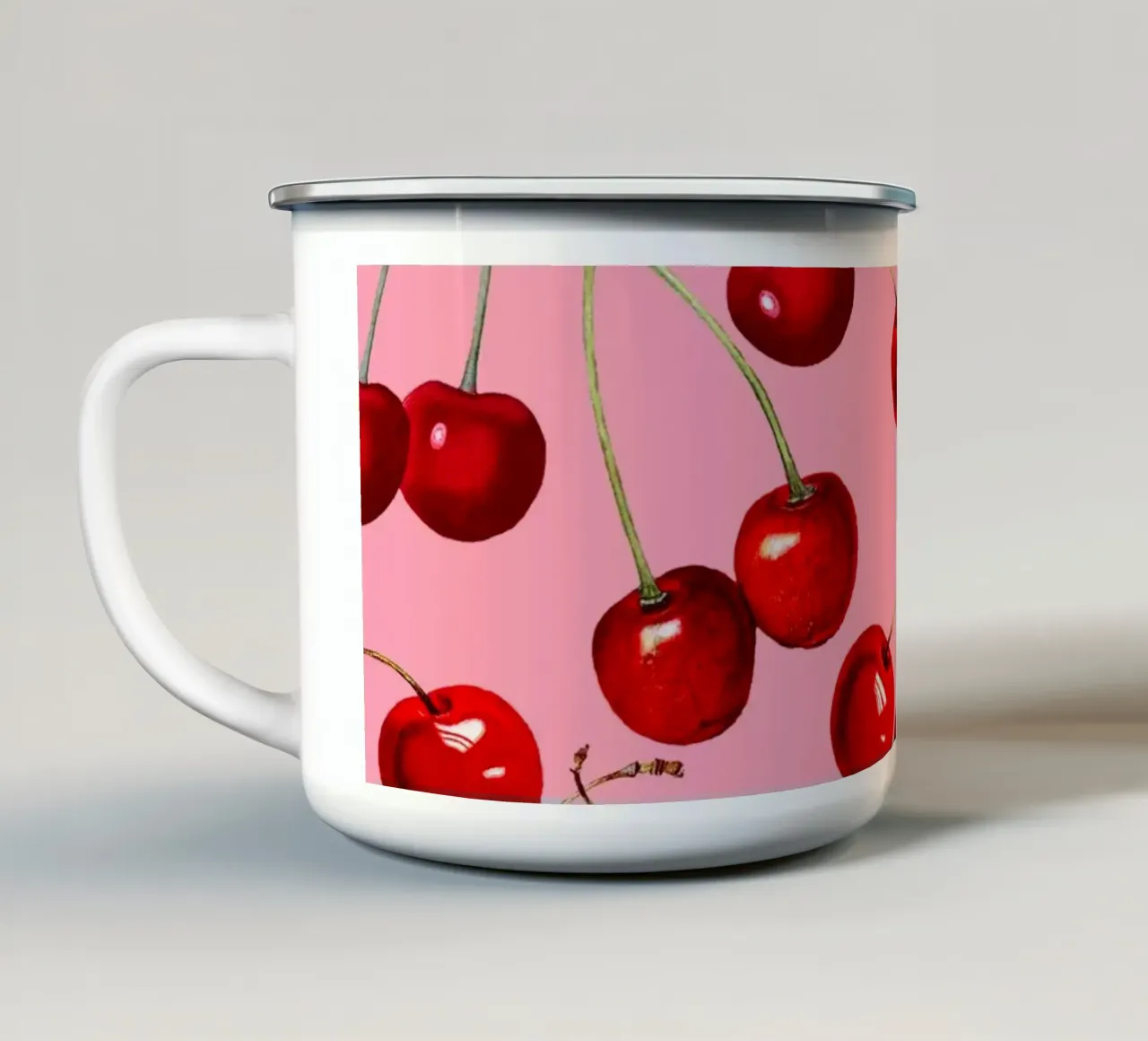 SWEET CHERRY II tazza in smalto da burcukorkmazyurek