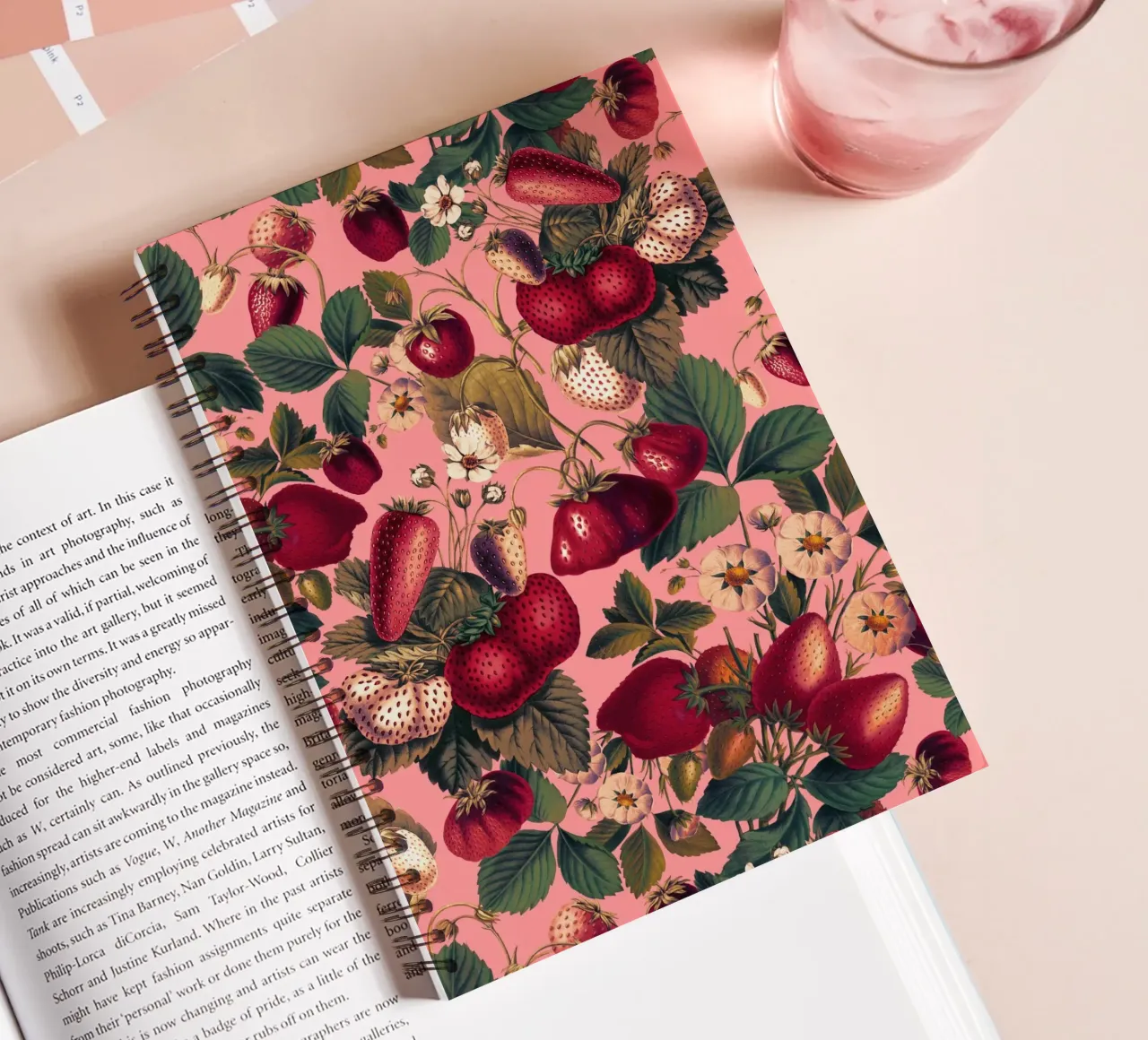 Strawberry Fields Forever VIII spiral notebook by burcukorkmazyurek