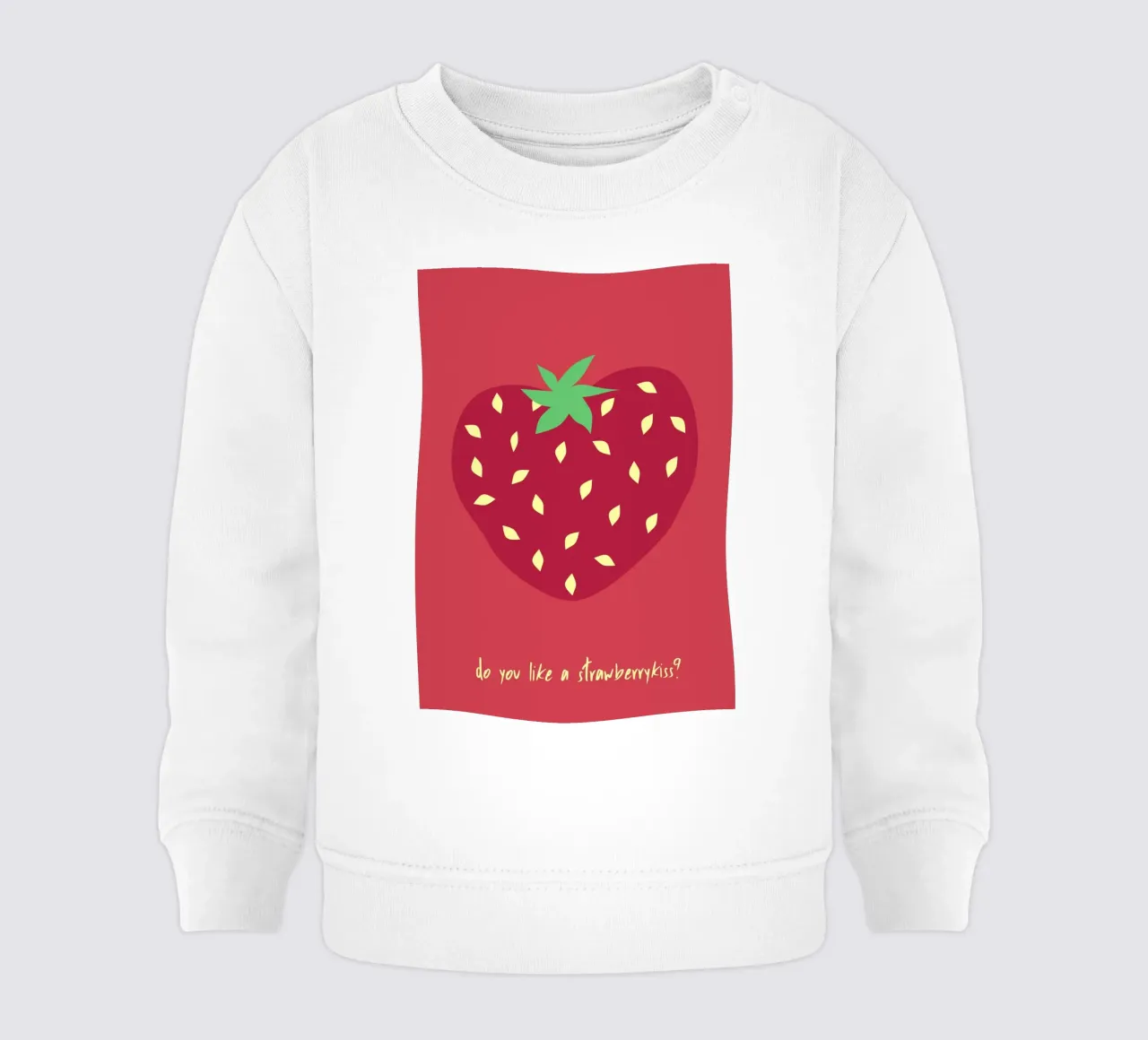 do you like a strawberrykiss? felpa neonato da FRICKE DESIGN