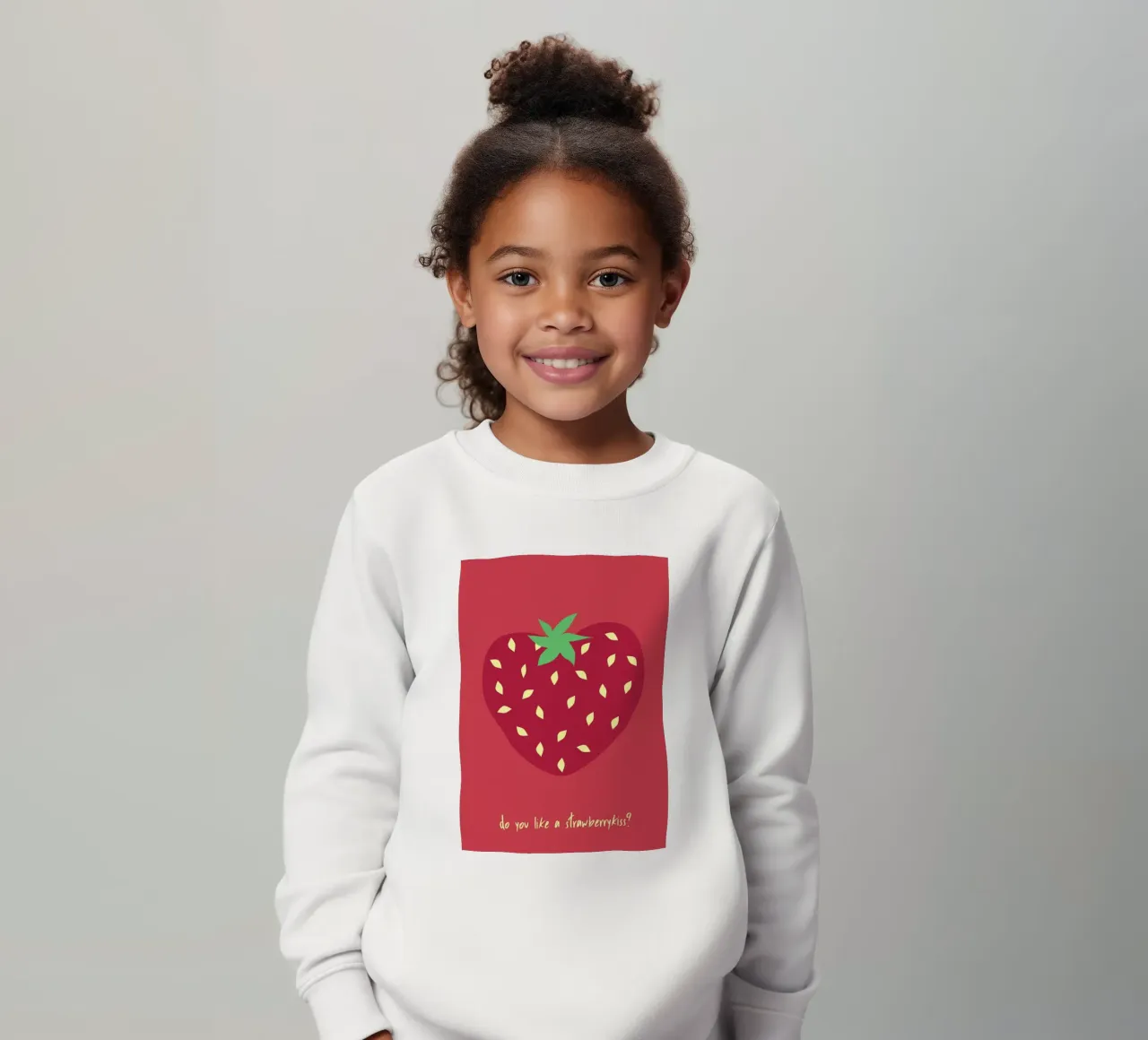 do you like a strawberrykiss? felpa bambino da FRICKE DESIGN