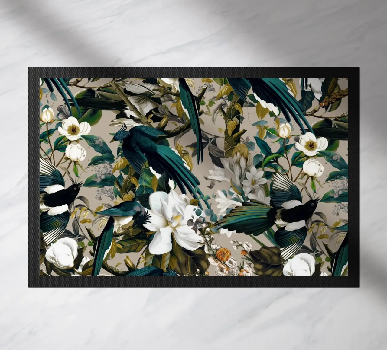 Birds and Floral Pattern zerbino da burcukorkmazyurek