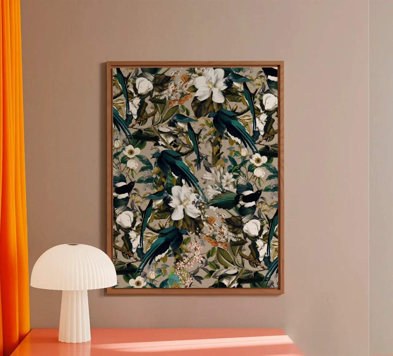 Birds and Floral Pattern alluminio dibond da burcukorkmazyurek