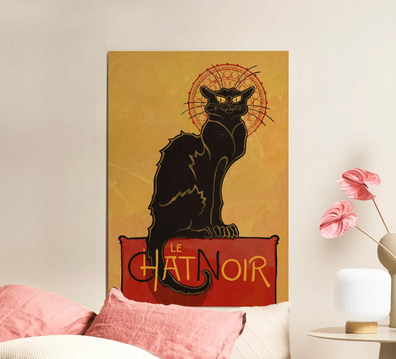 Le Chat Noir poster con telaio in alluminio da nabakumov