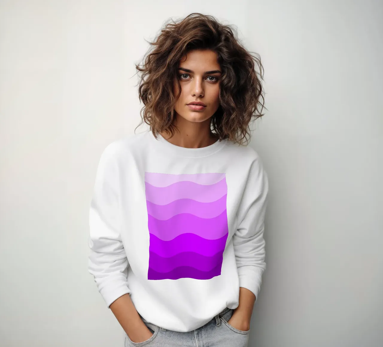 Purple gradient design Sweatshirt von baobabprintstore