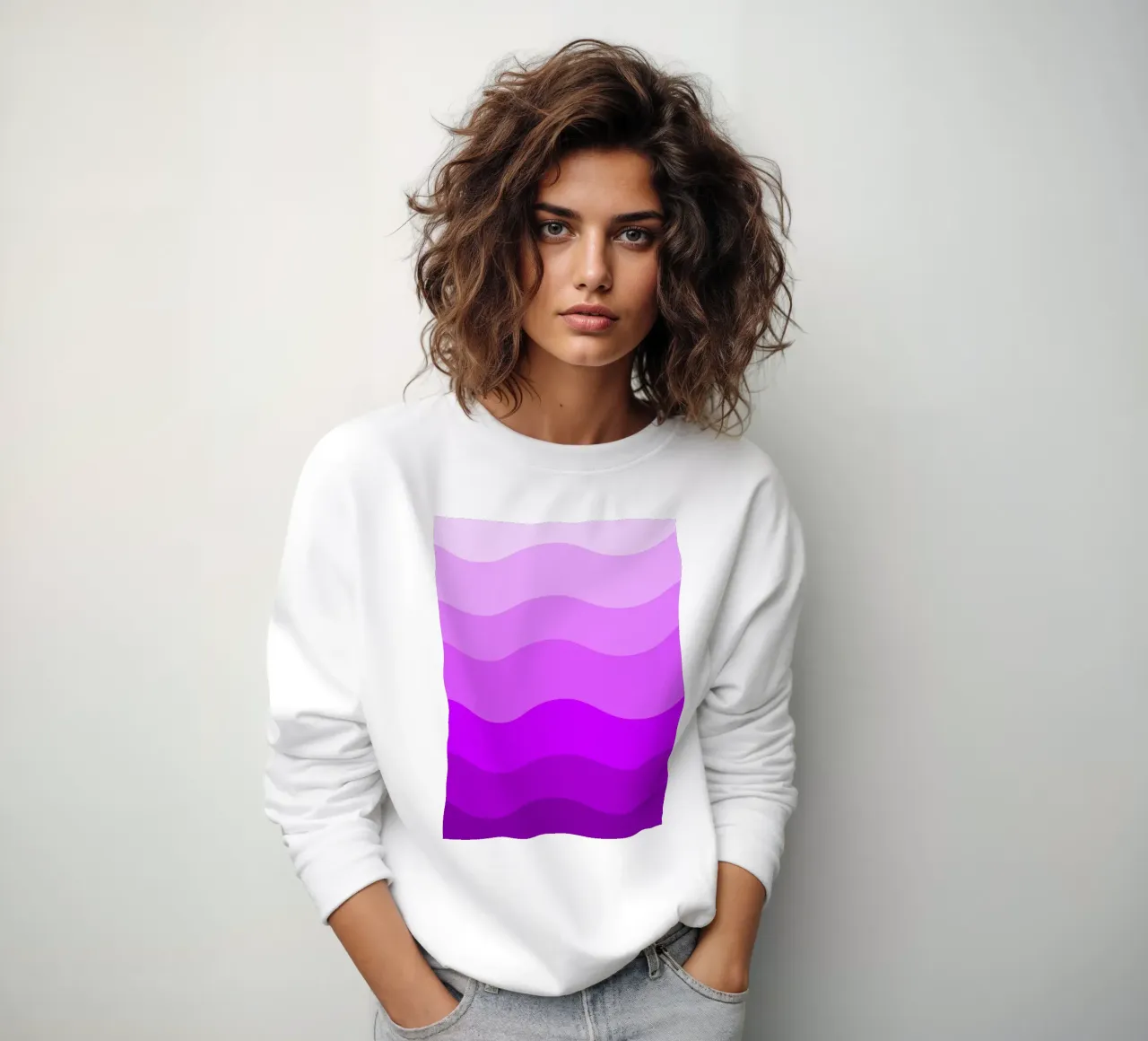 Purple gradient design felpa da baobabprintstore