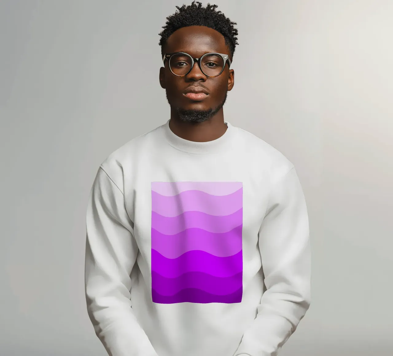 Purple gradient design Sweatshirt von baobabprintstore
