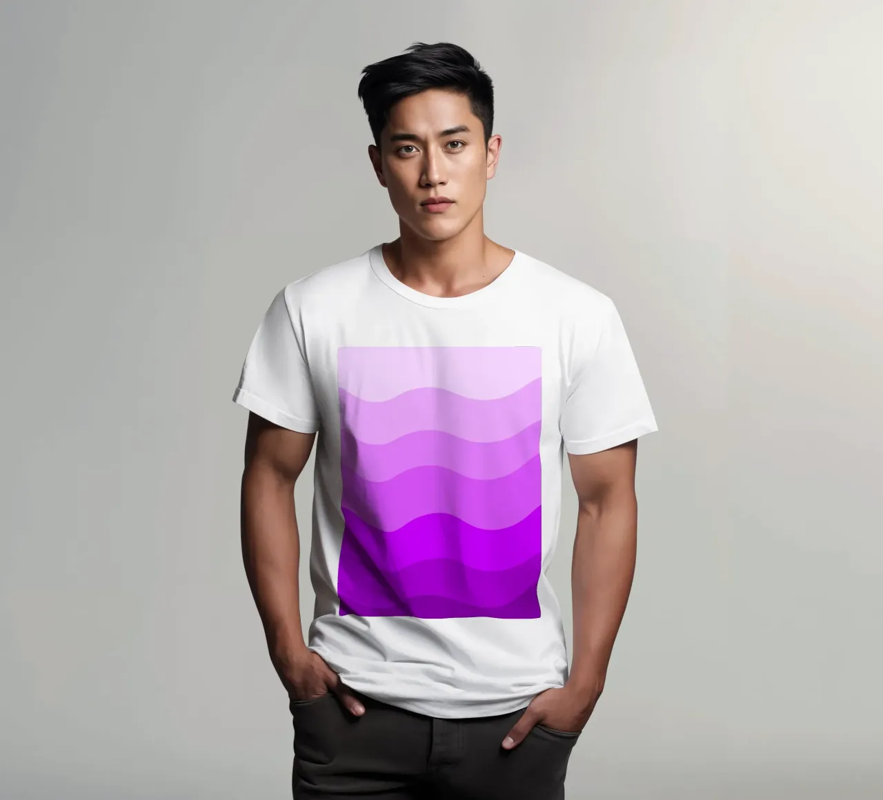 Purple gradient design t-shirt da baobabprintstore