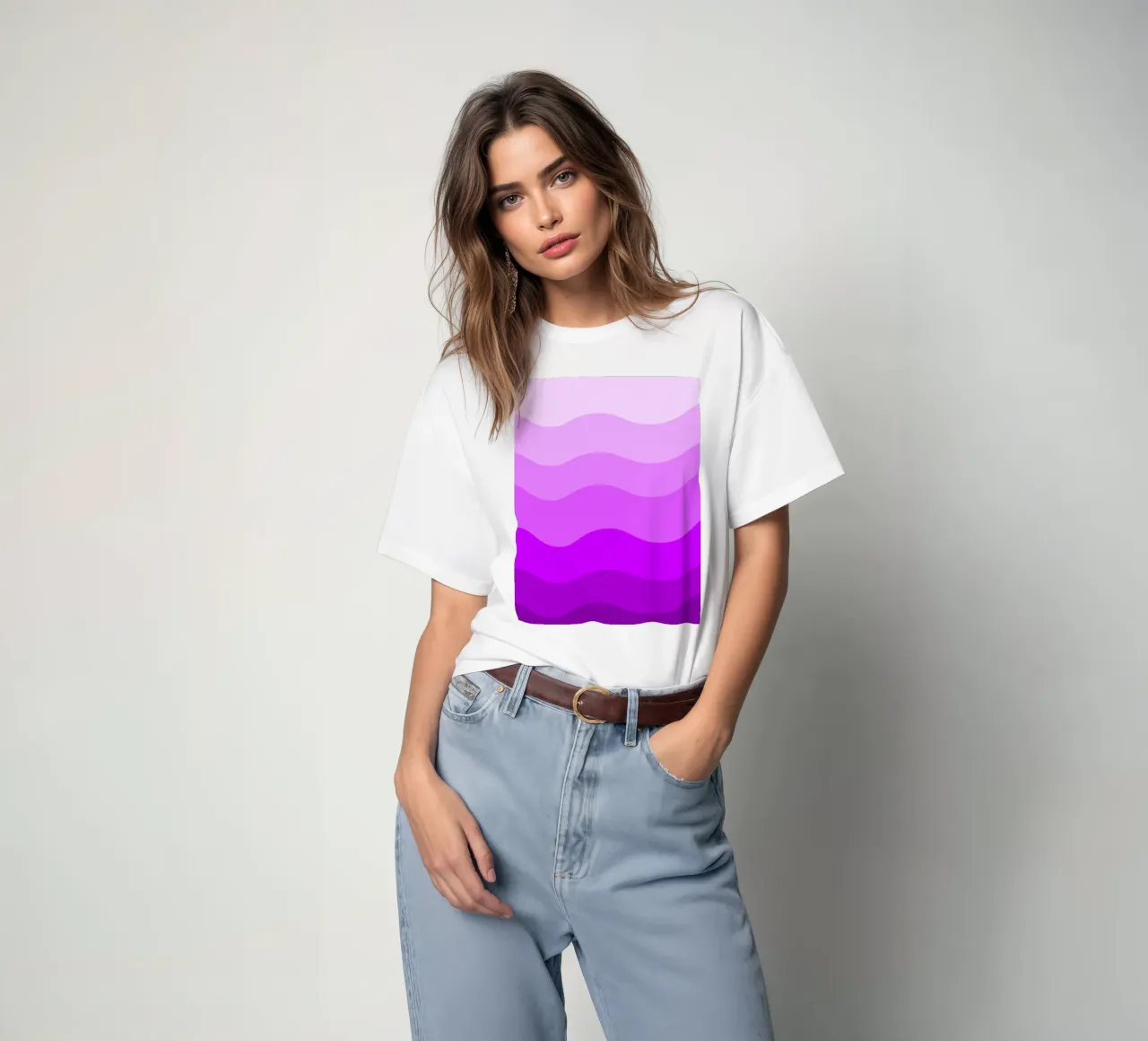 Purple gradient design t-shirt da baobabprintstore