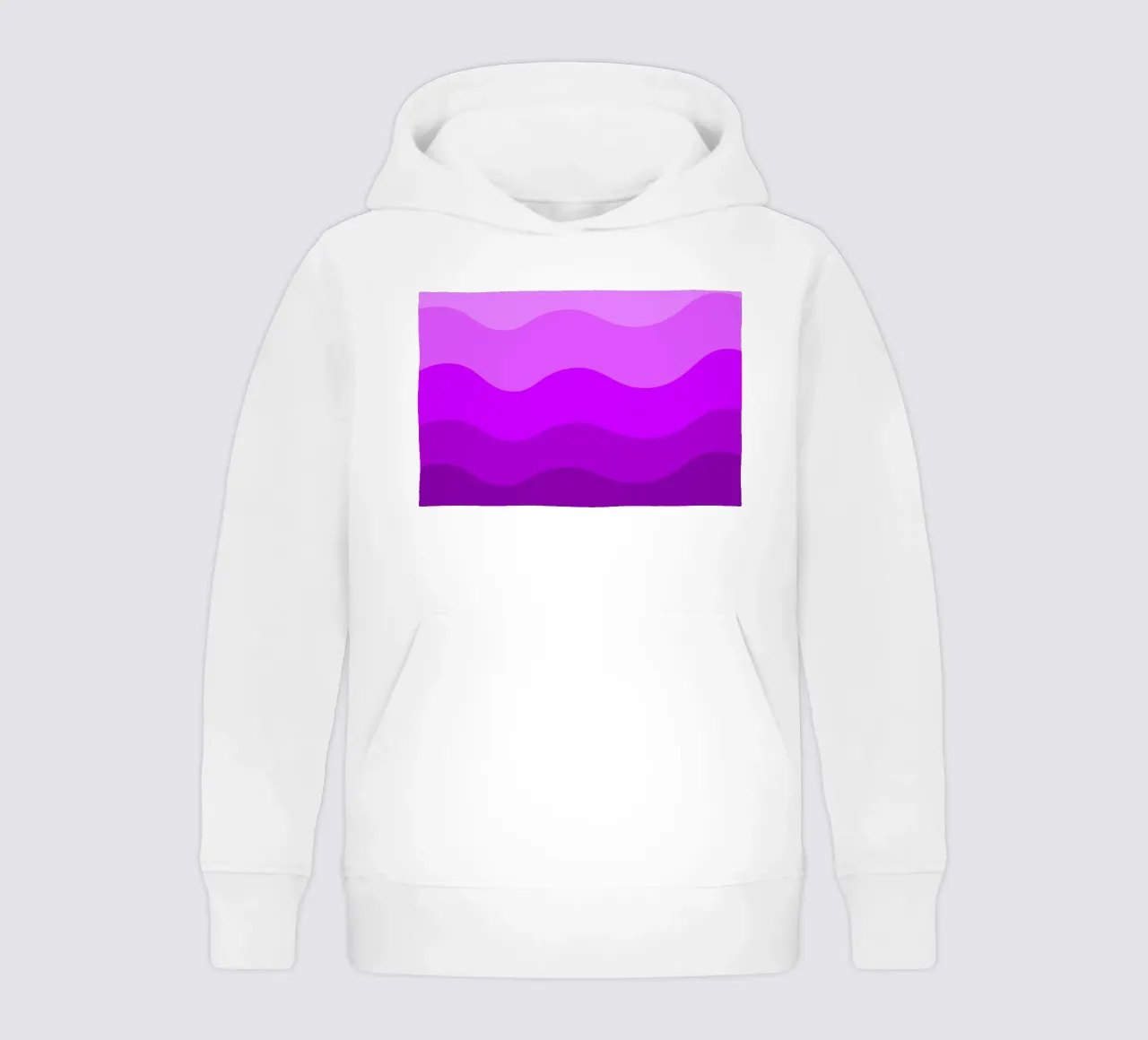 Purple gradient design felpa bambino con cappuccio da baobabprintstore