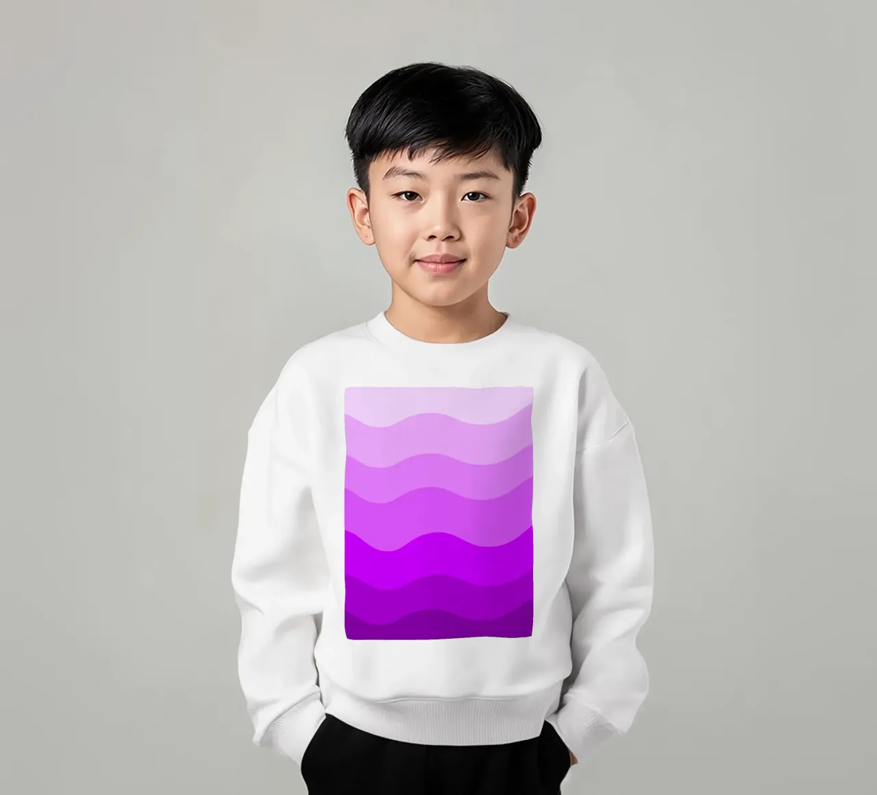 Purple gradient design felpa bambino da baobabprintstore