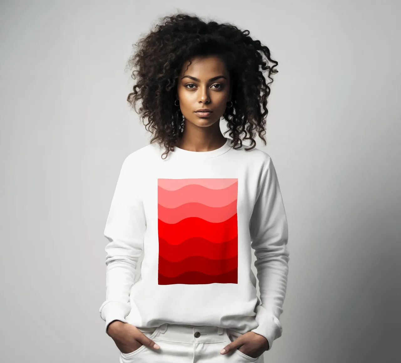 Red gradient design felpa da baobabprintstore