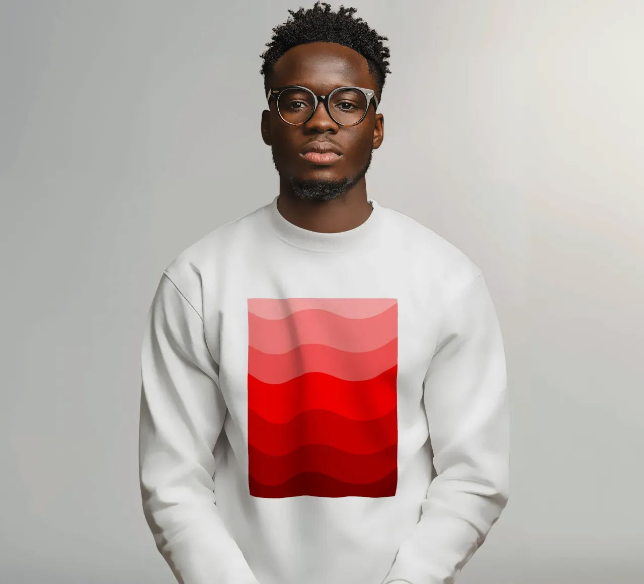 Red gradient design felpa da baobabprintstore