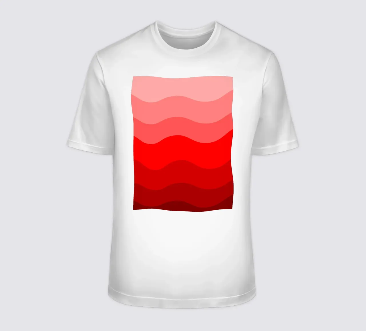 Red gradient design t-shirt da baobabprintstore