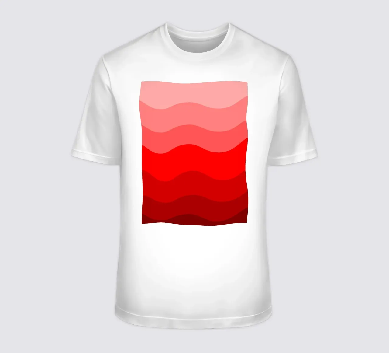 Red gradient design t-shirt da baobabprintstore