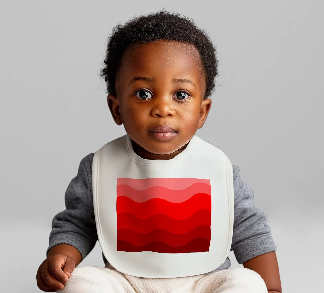 Red gradient design bavaglino da baobabprintstore