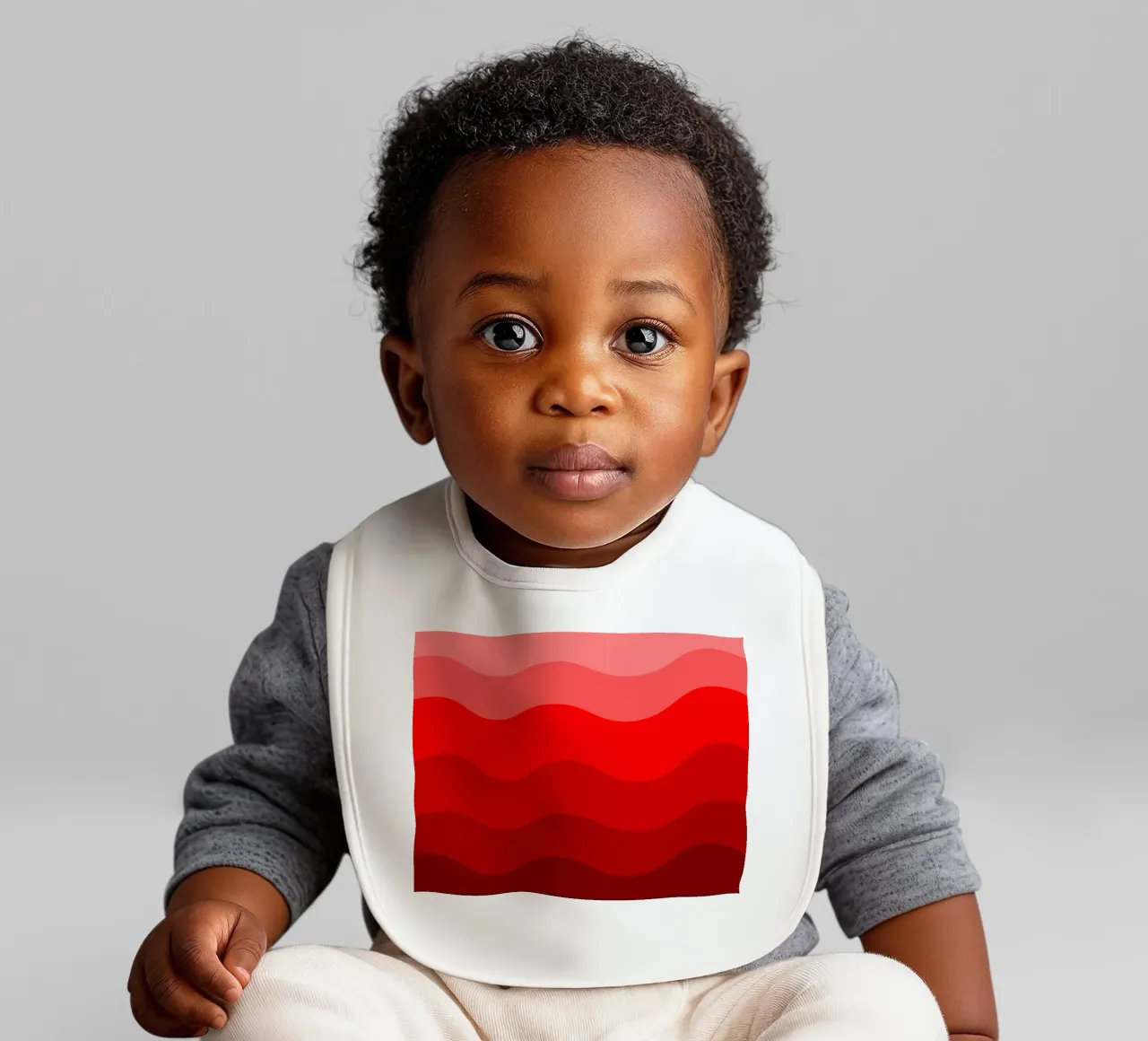 Red gradient design bavaglino da baobabprintstore