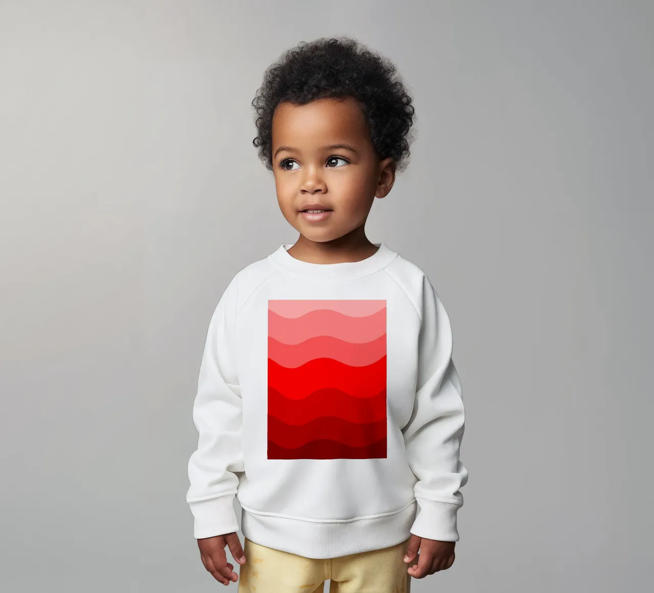 Red gradient design felpa neonato da baobabprintstore