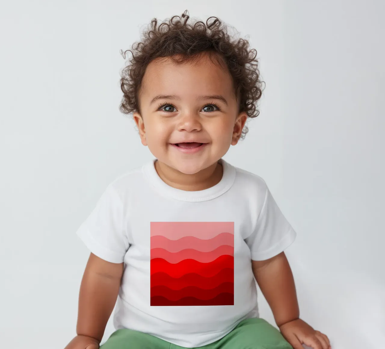 Red gradient design maglietta neonato da baobabprintstore