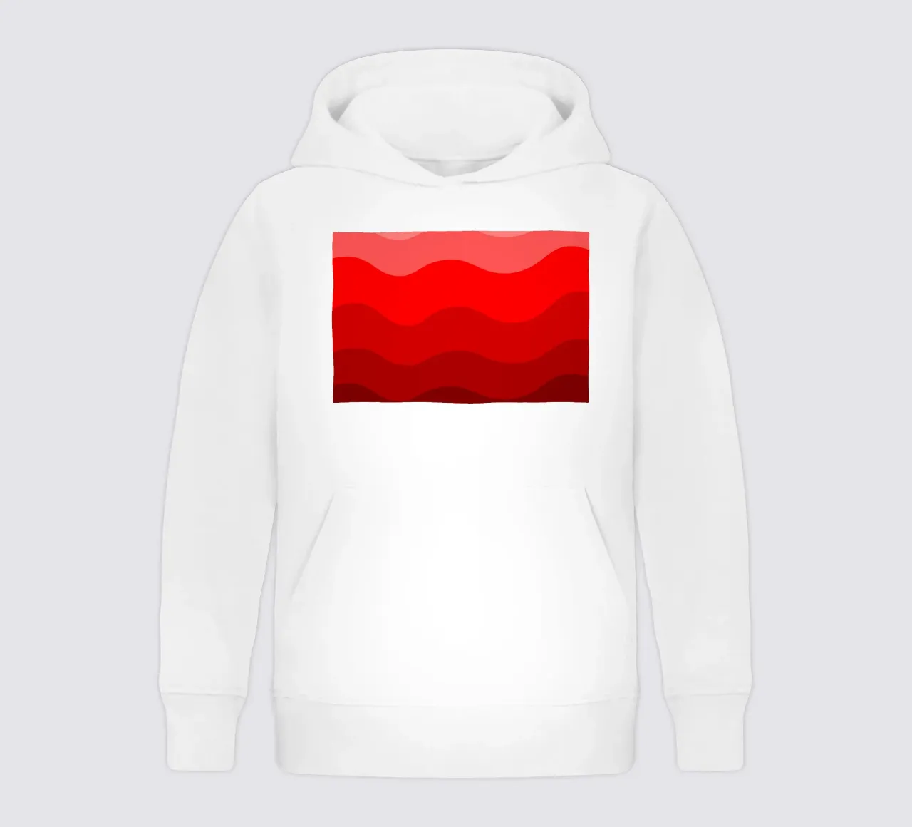 Red gradient design felpa bambino con cappuccio da baobabprintstore