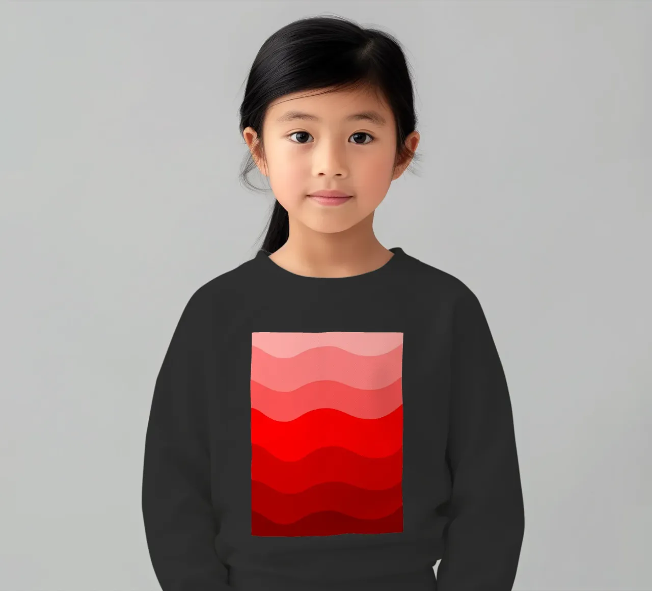 Red gradient design felpa bambino da baobabprintstore