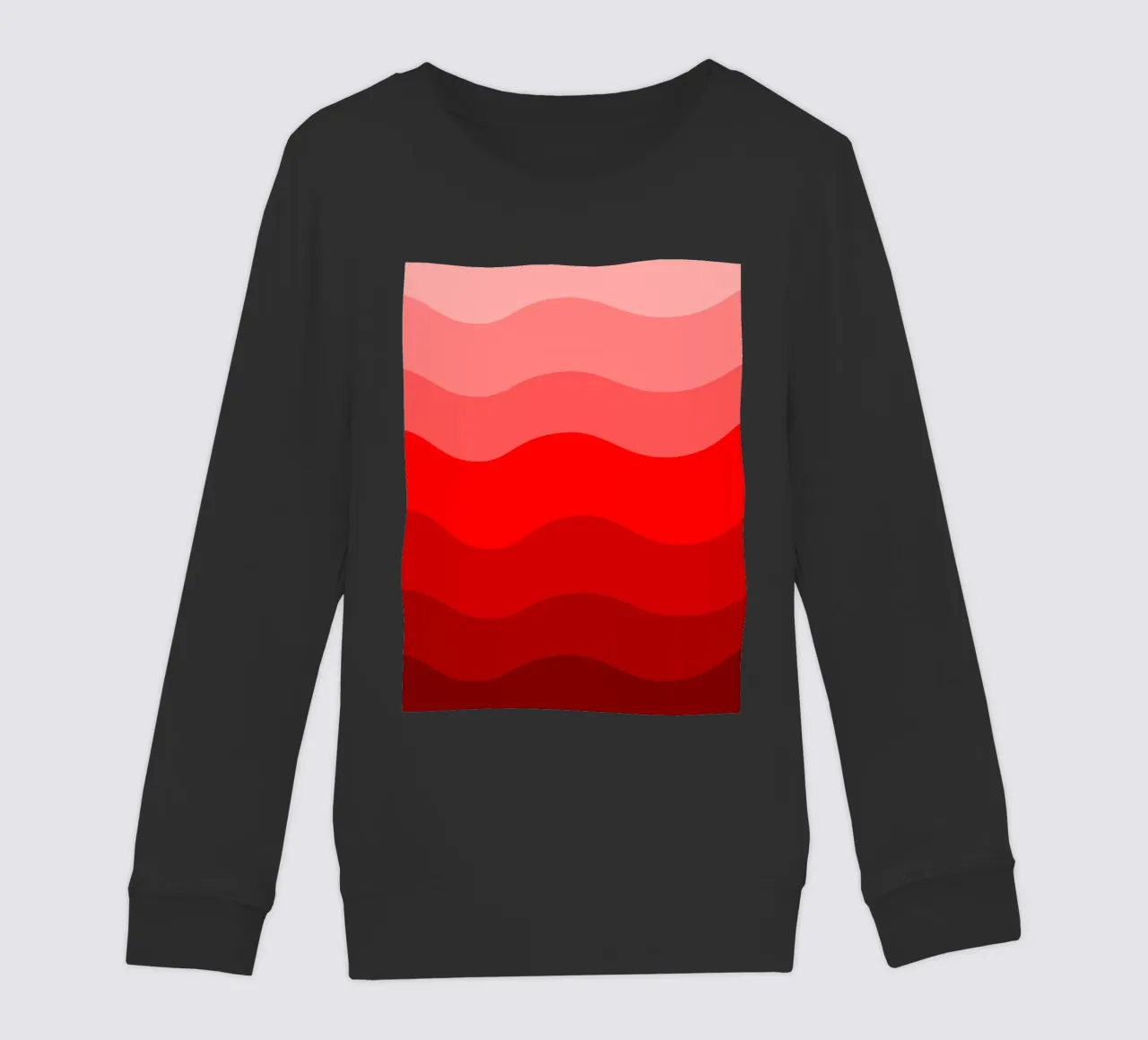 Red gradient design felpa bambino da baobabprintstore