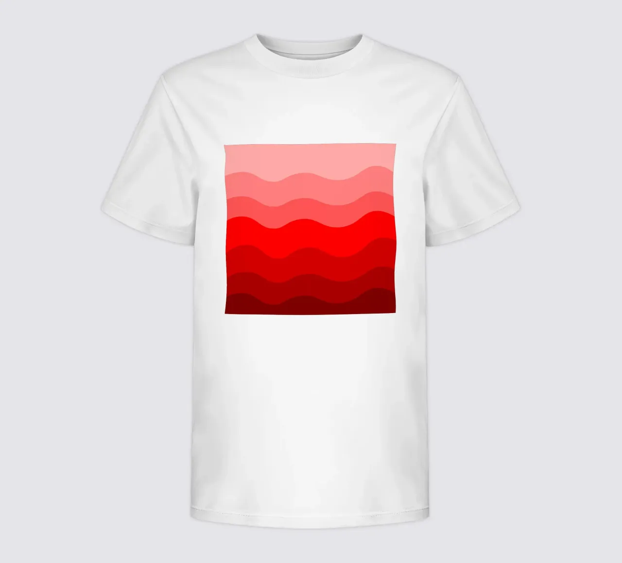 Red gradient design t-shirt bambini da baobabprintstore
