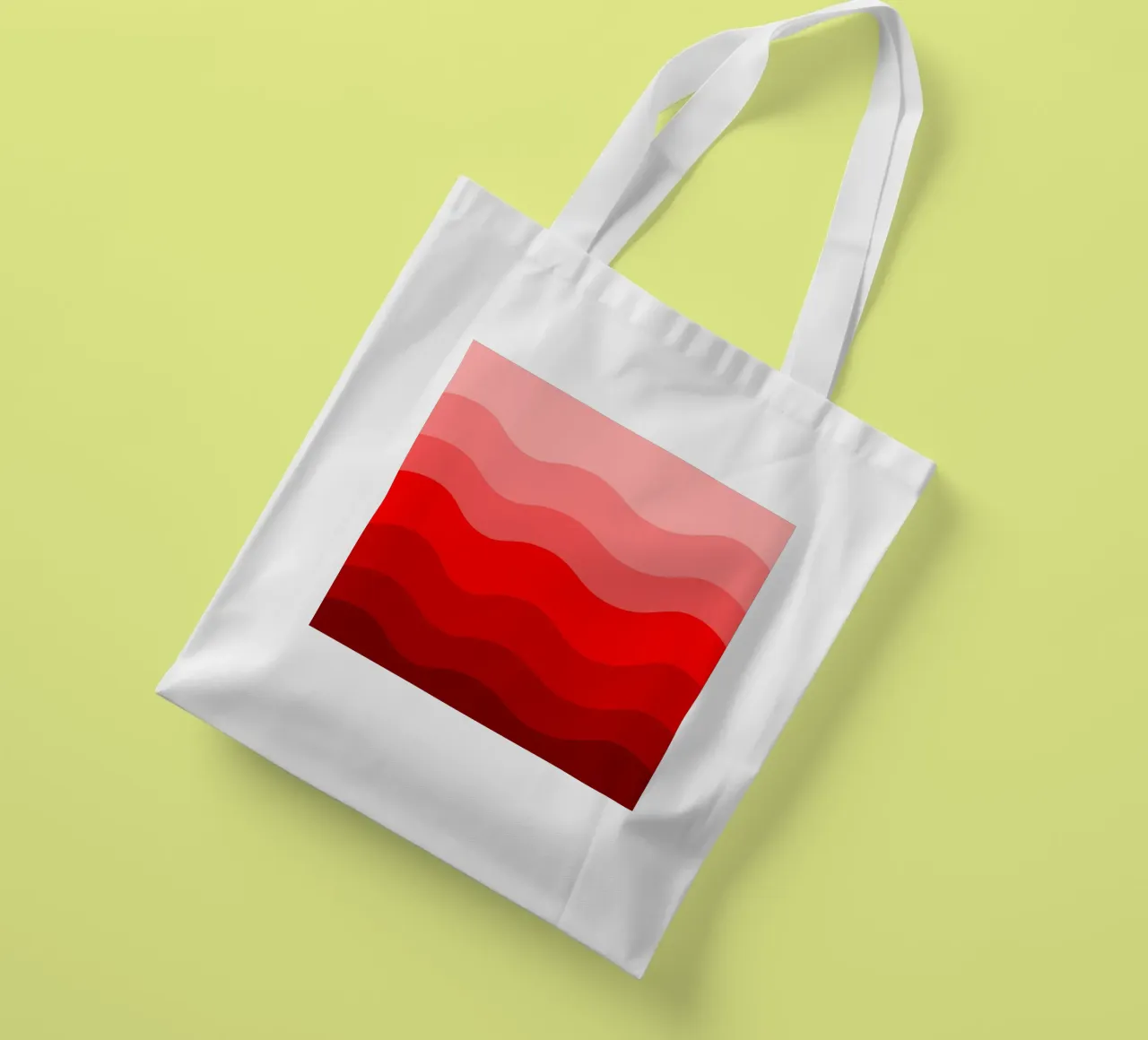 Red gradient design borsa in juta da baobabprintstore