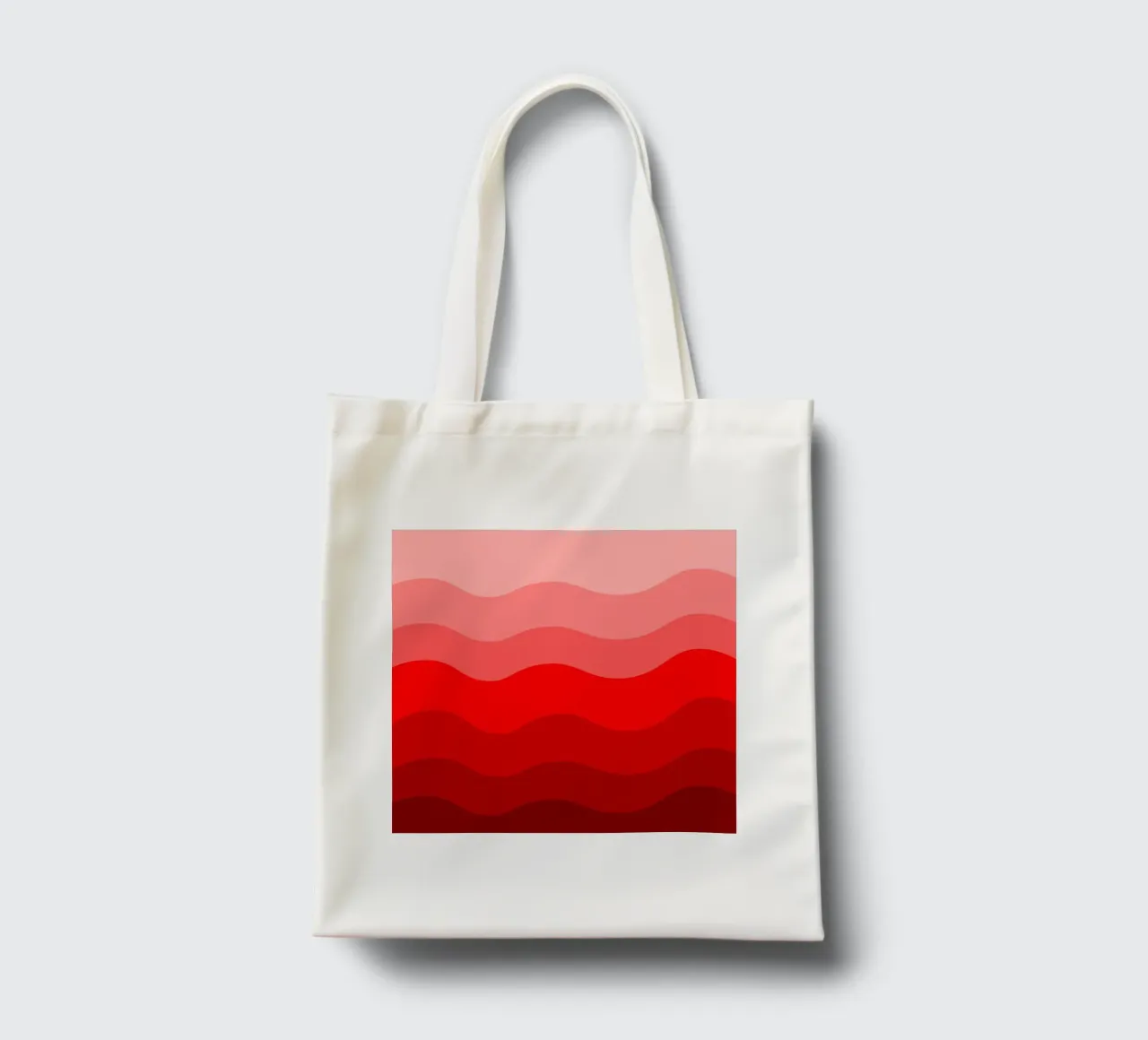 Red gradient design borsa in juta da baobabprintstore