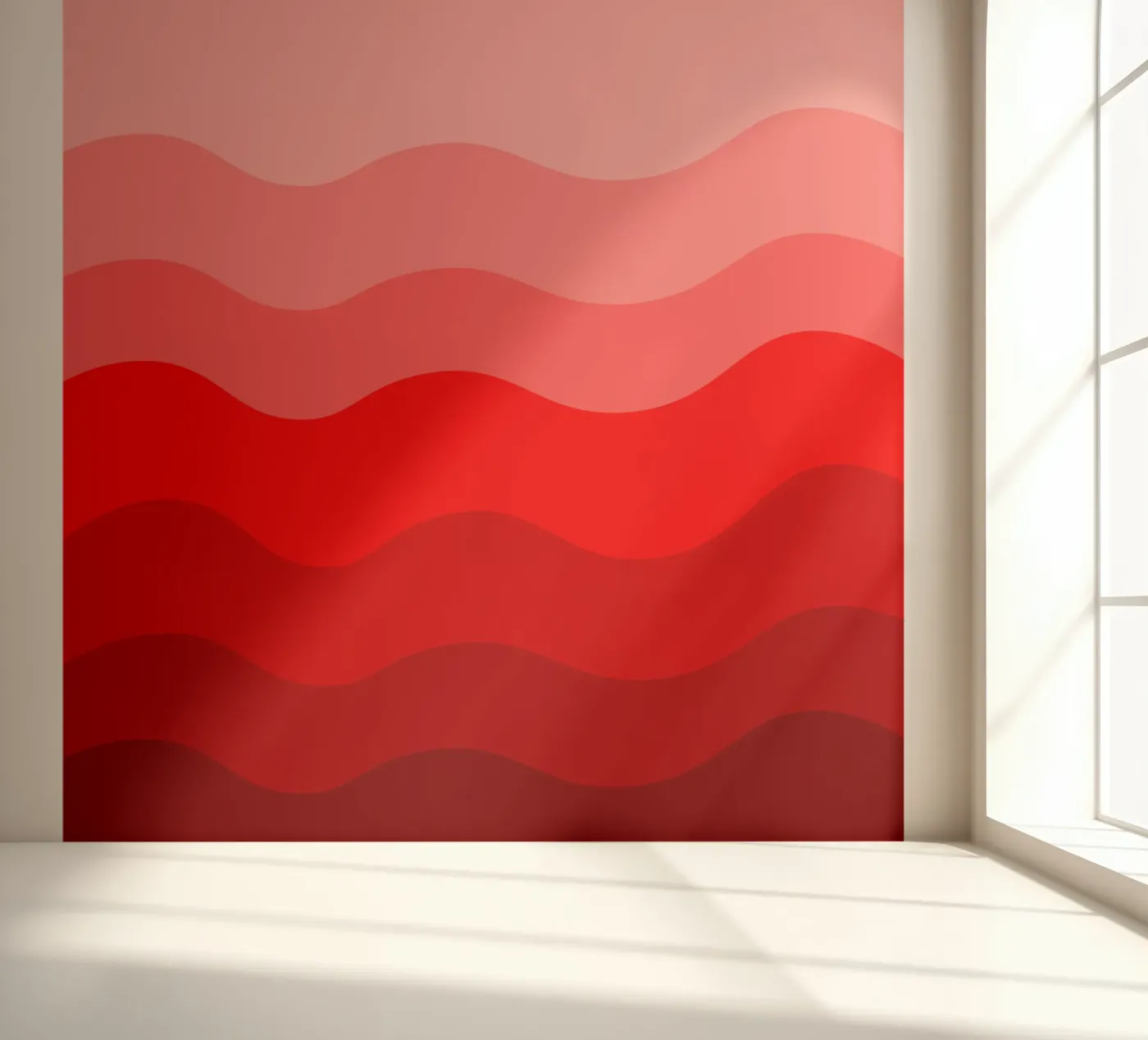 Red gradient design fotobehang van baobabprintstore