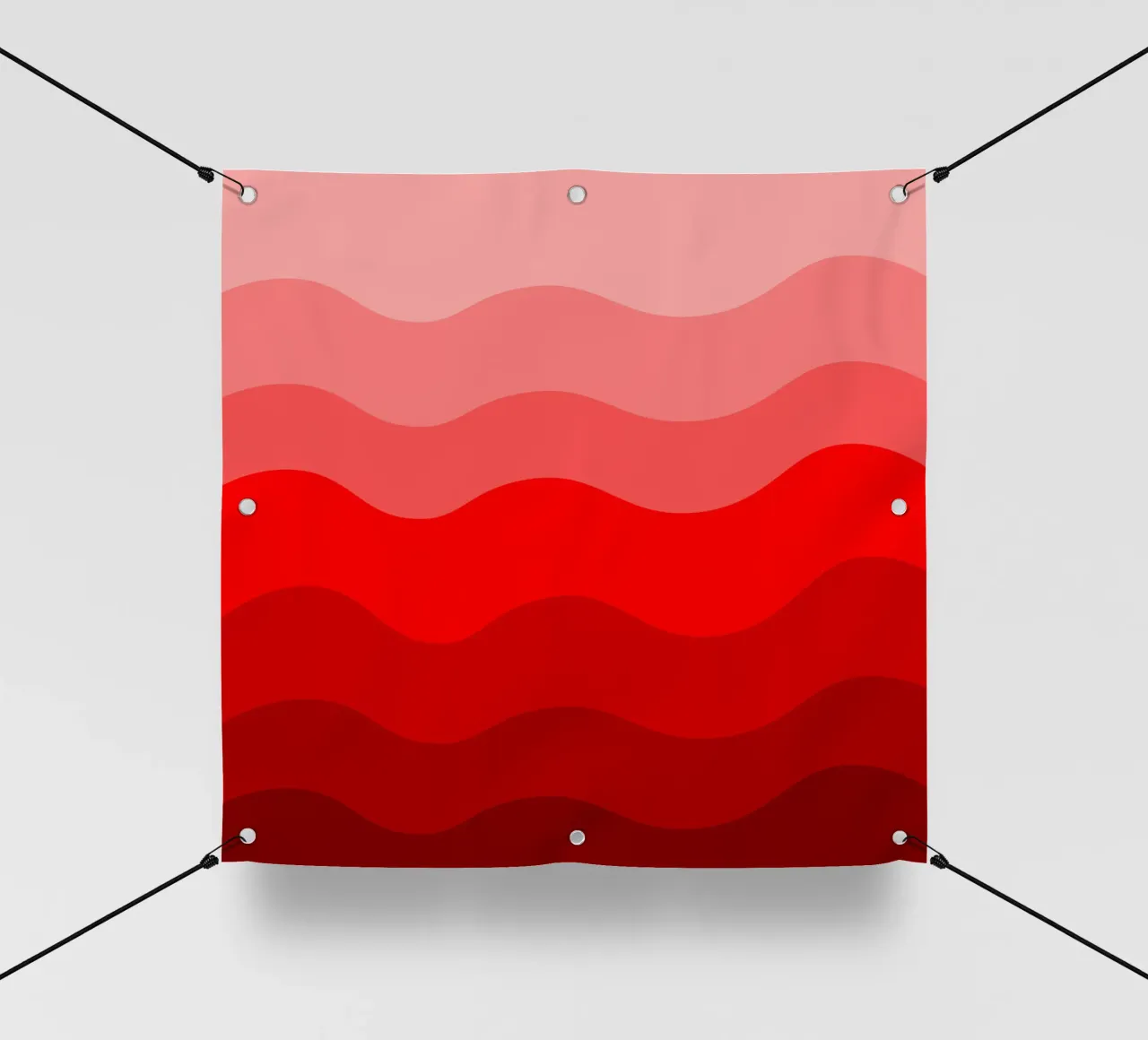 Red gradient design telo in pvc da baobabprintstore