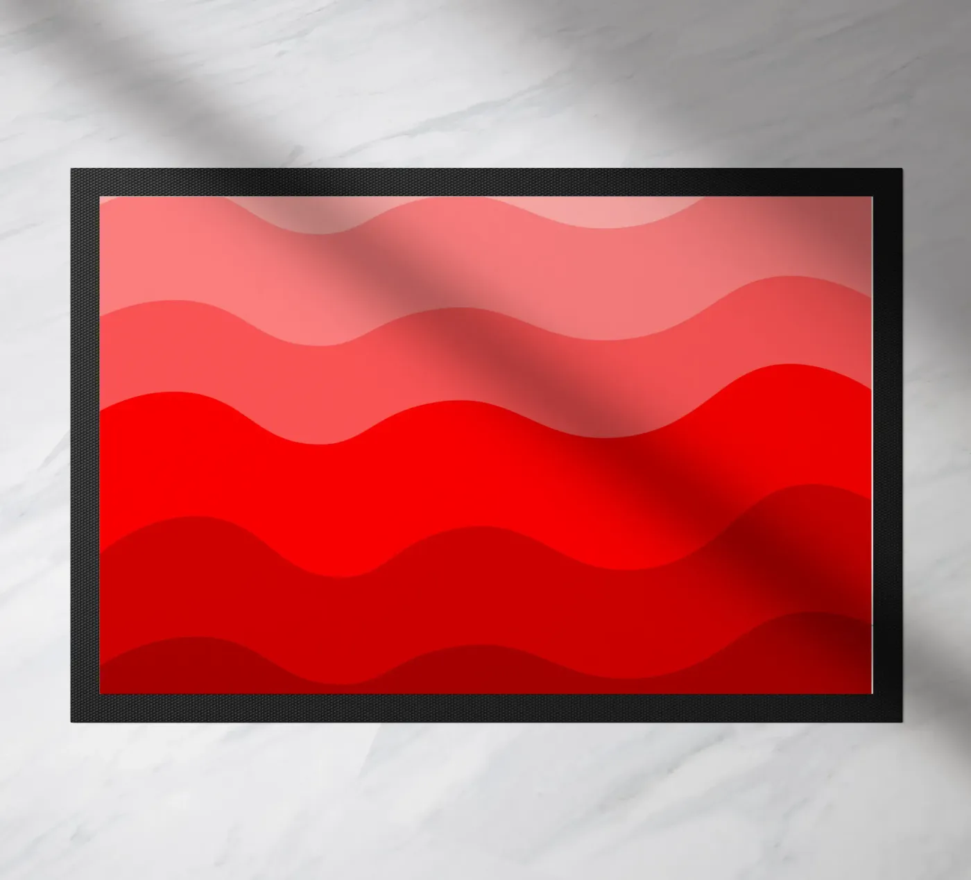 Red gradient design Fußmatte von baobabprintstore