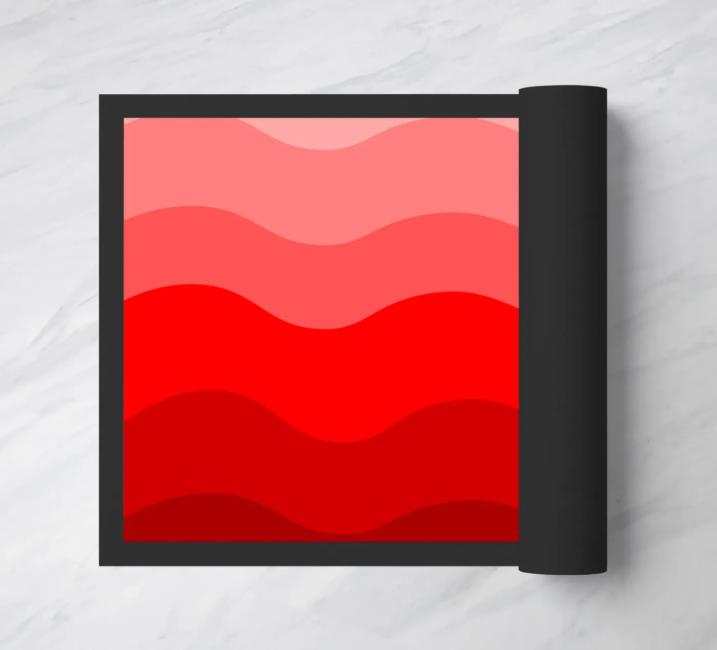 Red gradient design Fußmatte von baobabprintstore