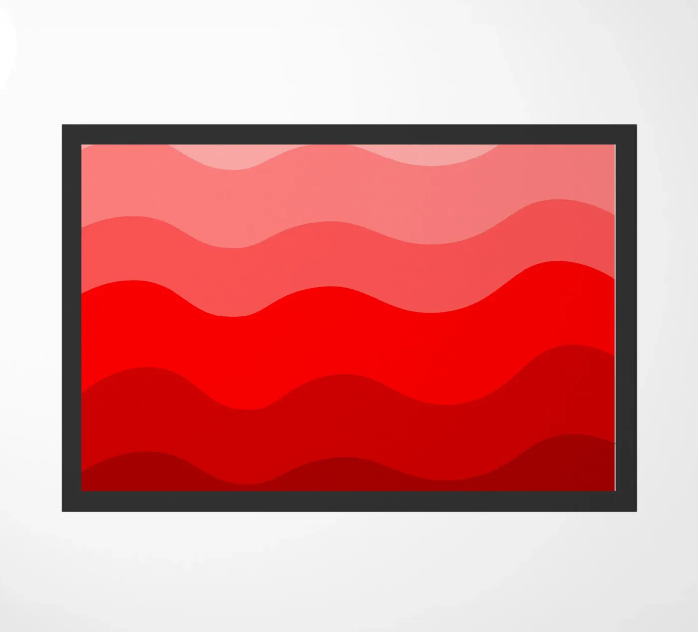 Red gradient design deurmat van baobabprintstore