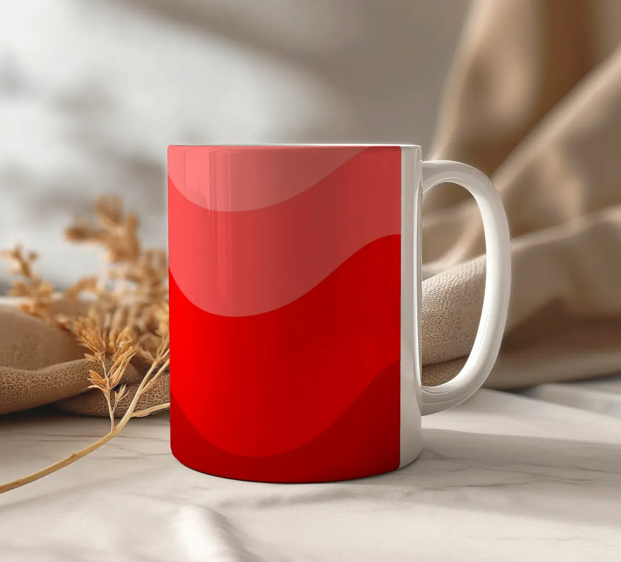 Red gradient design tazza in ceramica da baobabprintstore