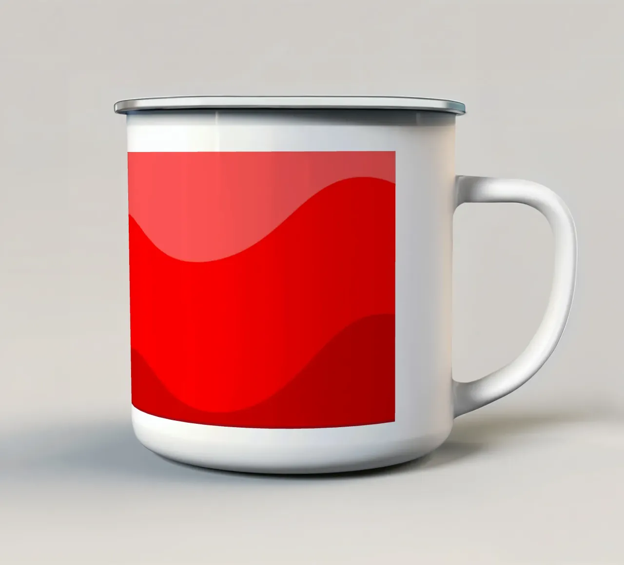 Red gradient design tazza in smalto da baobabprintstore