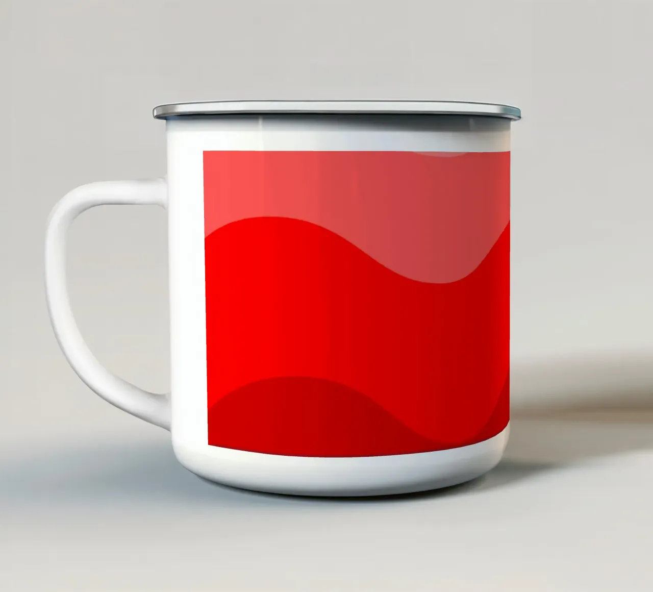 Red gradient design tazza in smalto da baobabprintstore