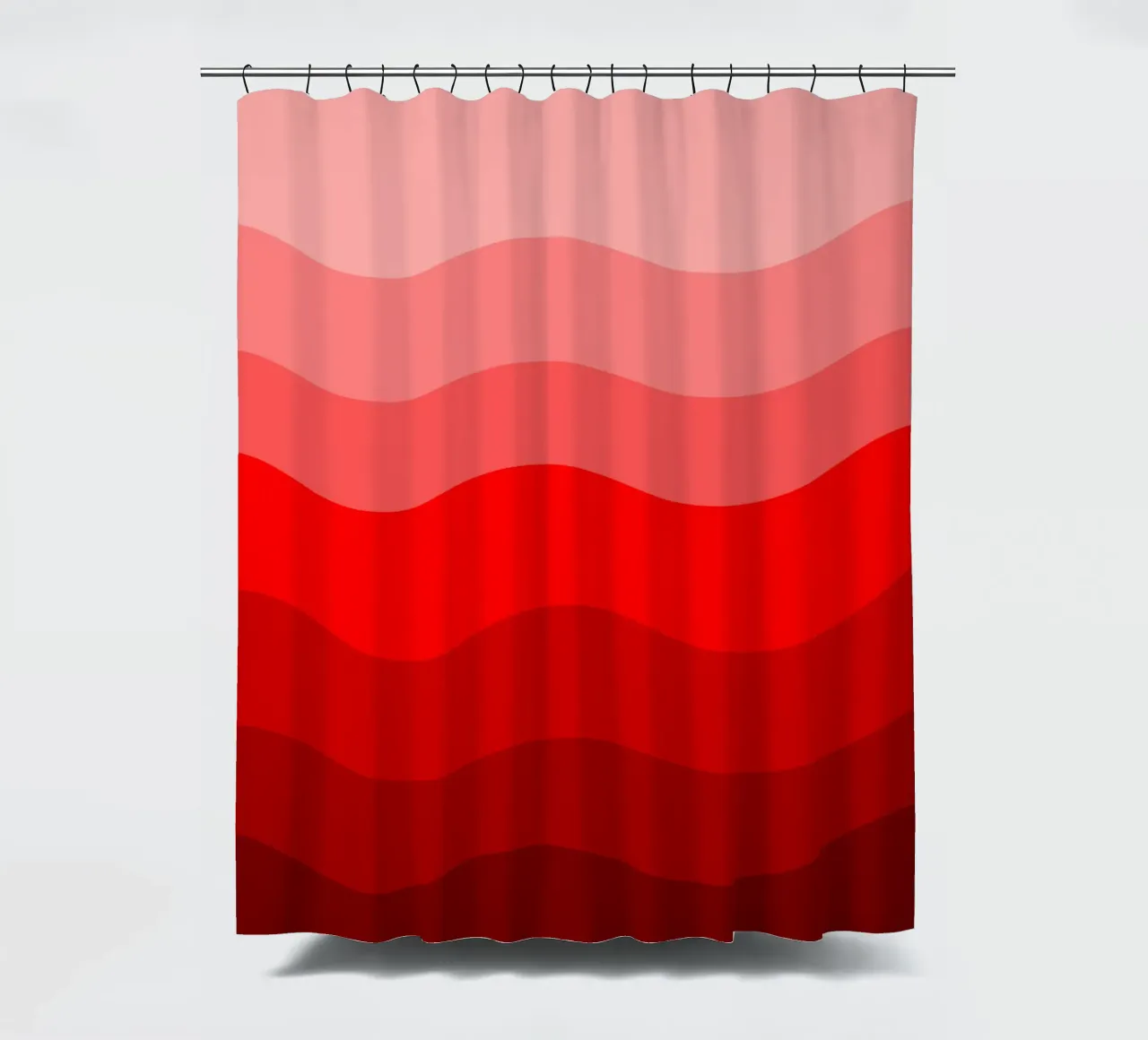 Red gradient design tenda da doccia da baobabprintstore