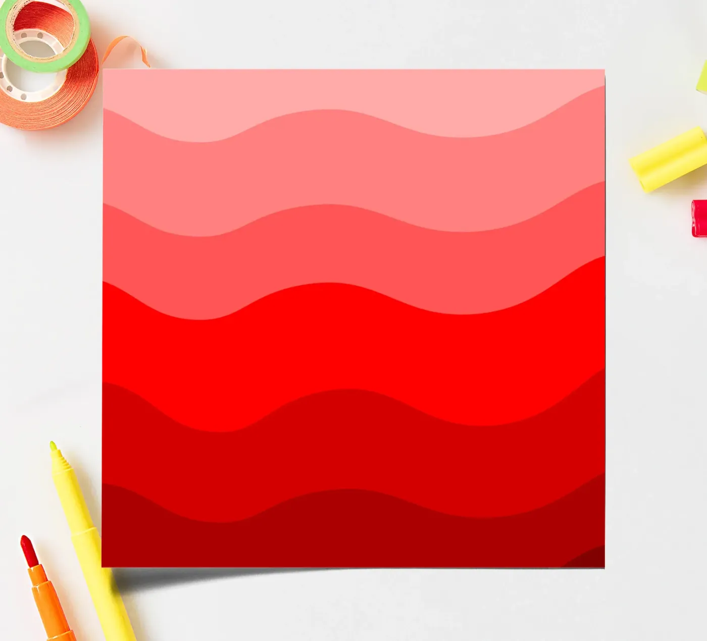 Red gradient design sticker sheet by baobabprintstore