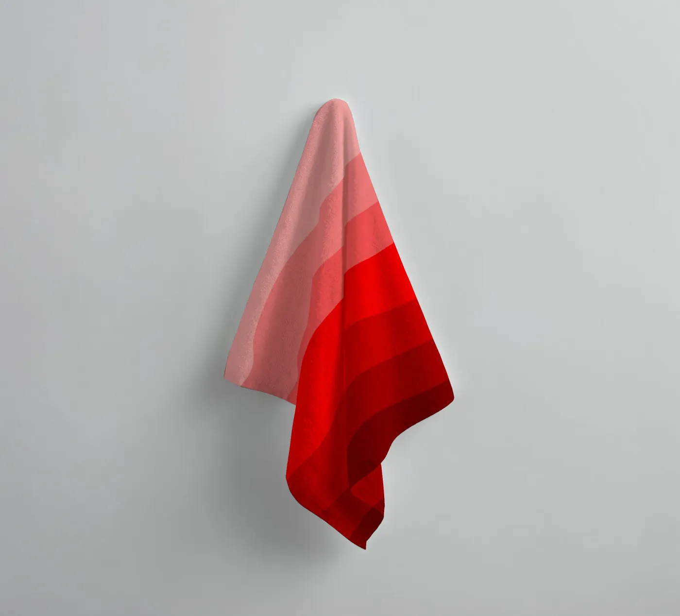 Red gradient design badhanddoek van baobabprintstore
