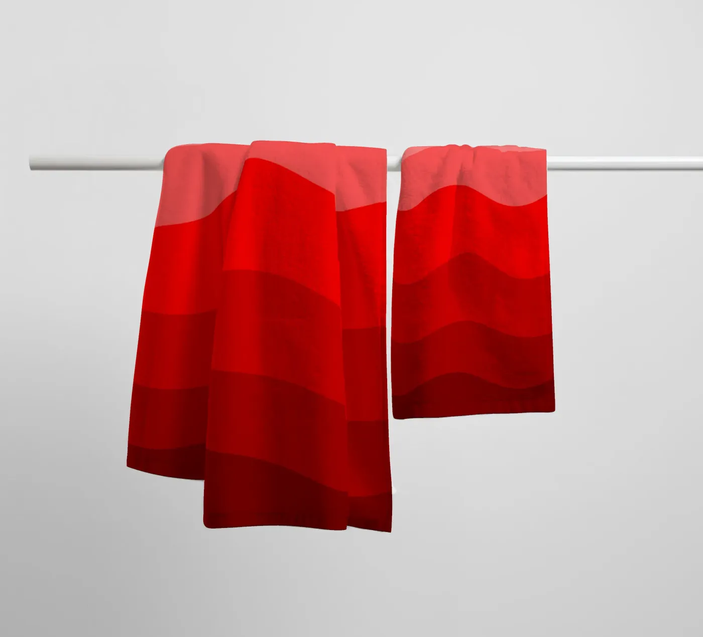 Red gradient design badhanddoek van baobabprintstore