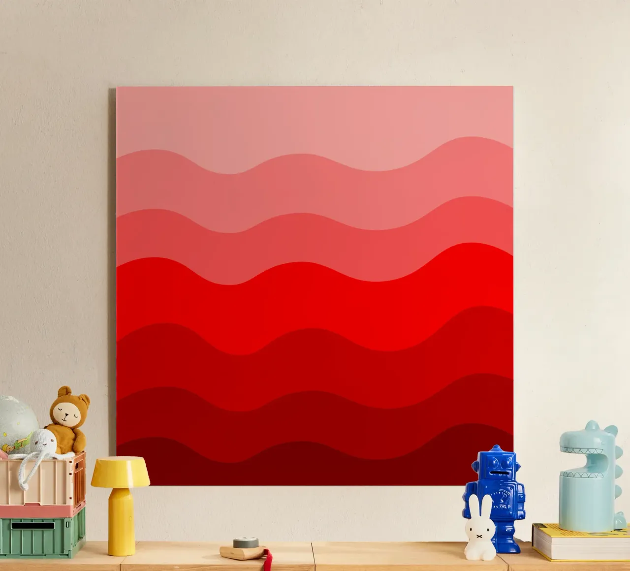 Red gradient design plexiglass da baobabprintstore