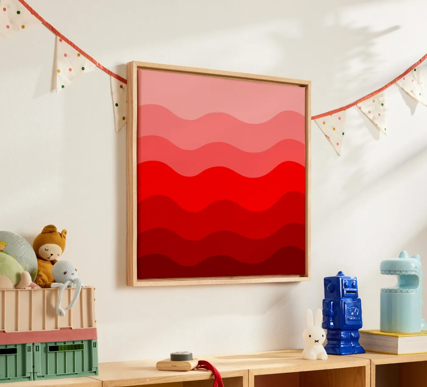 Red gradient design canvas by baobabprintstore