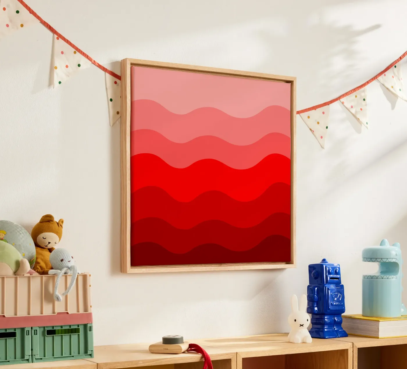 Red gradient design tela da baobabprintstore