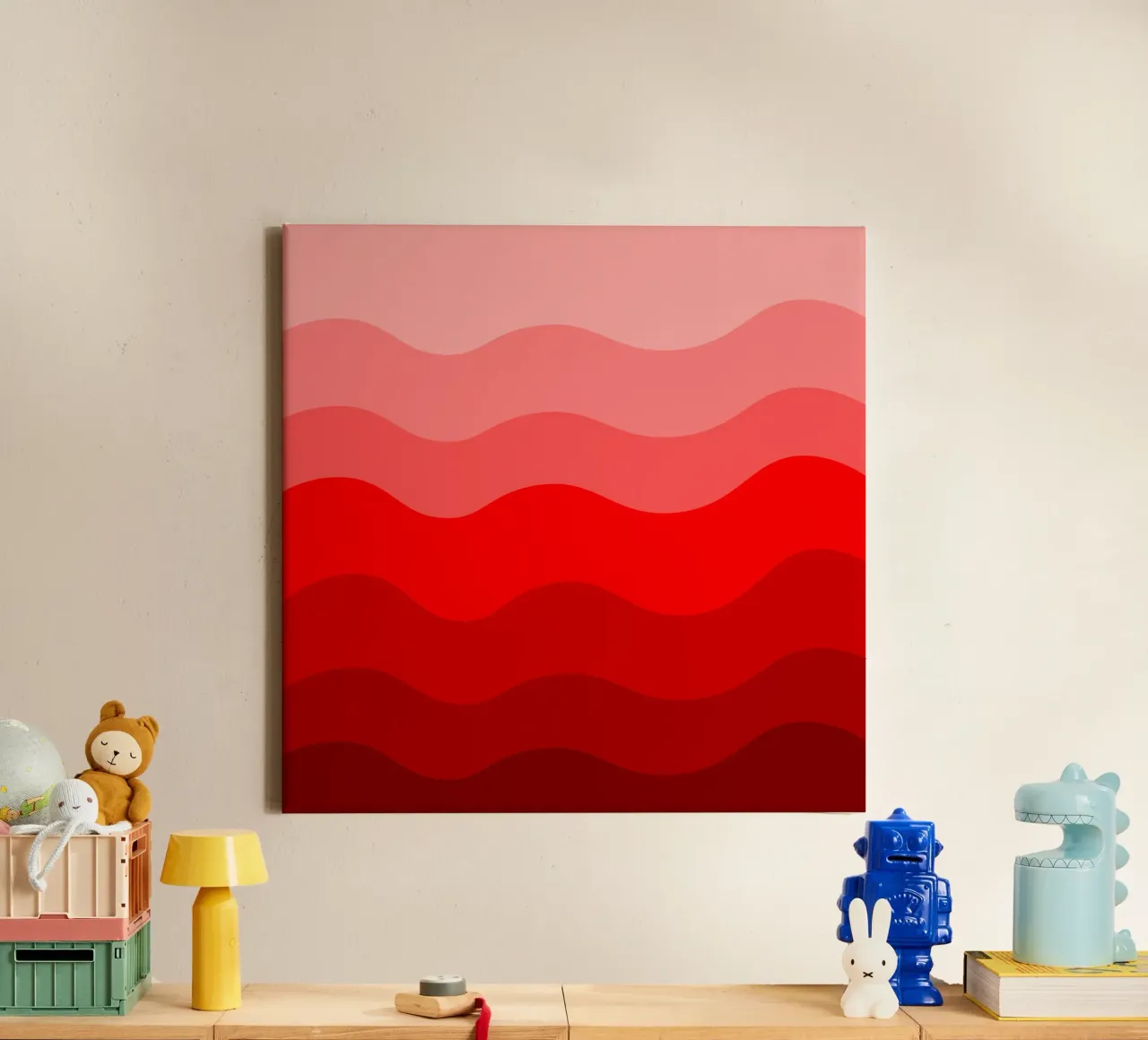 Red gradient design tela da baobabprintstore