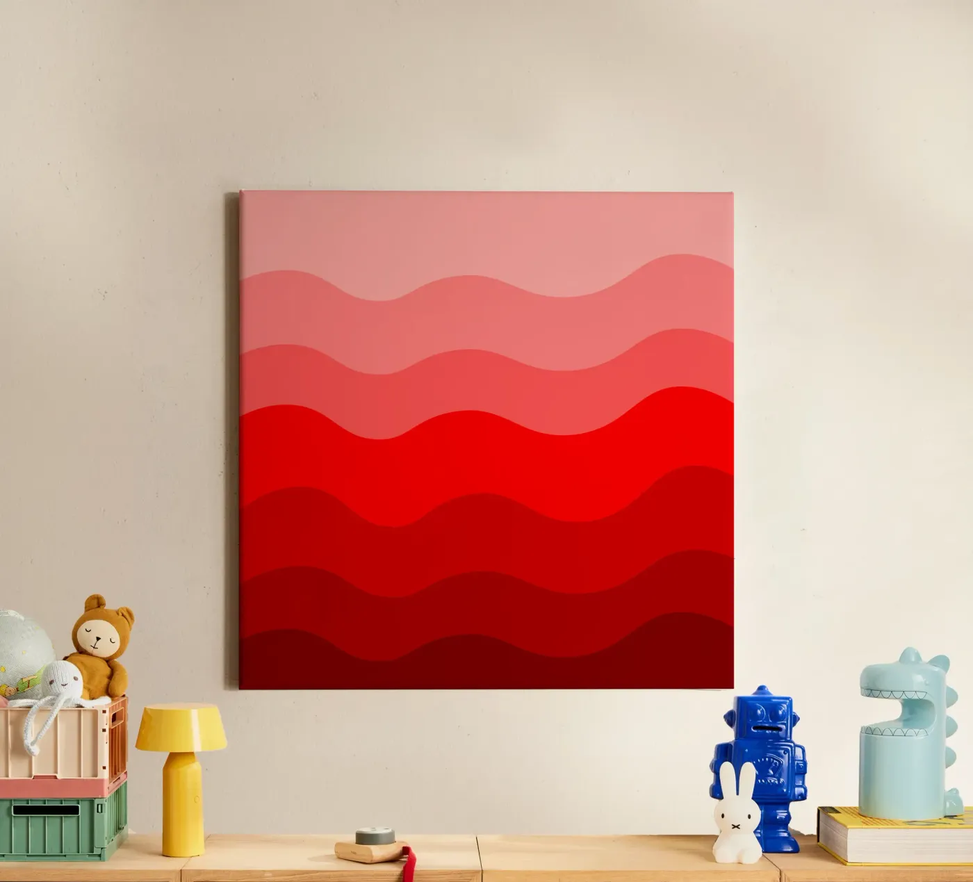 Red gradient design canvas by baobabprintstore