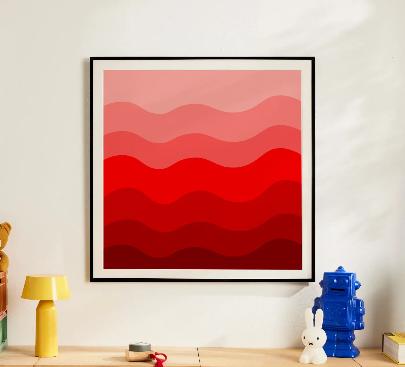 Red gradient design poster van baobabprintstore