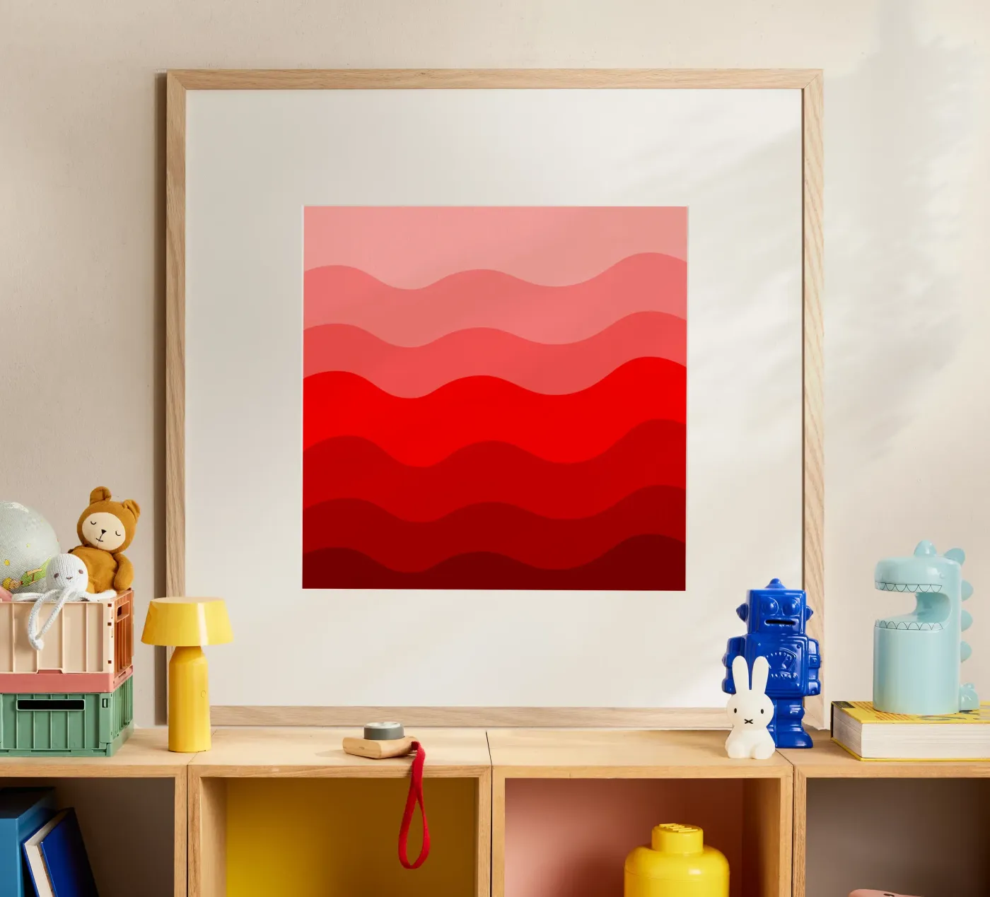 Red gradient design poster van baobabprintstore